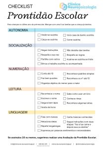 Checklist Prontidão Escolar