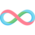 ícone de infinito colorido