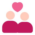 ícone de casal com coração